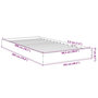 Voir la diapositive 6 : VIDAXL Cadre de lit sans matelas chene sonoma 100x200 cm