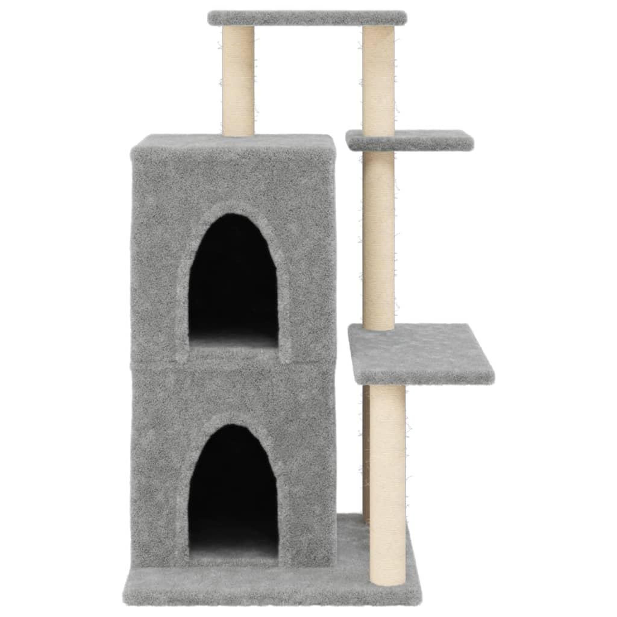 Voir la diapositive 4 : VIDAXL Arbre a chat avec griffoirs en sisal gris clair 97 cm