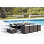 Voir la diapositive 2 : CONCEPT USINE Table et chaise 12 places encastrables alu résine gris-blanc SUNSET