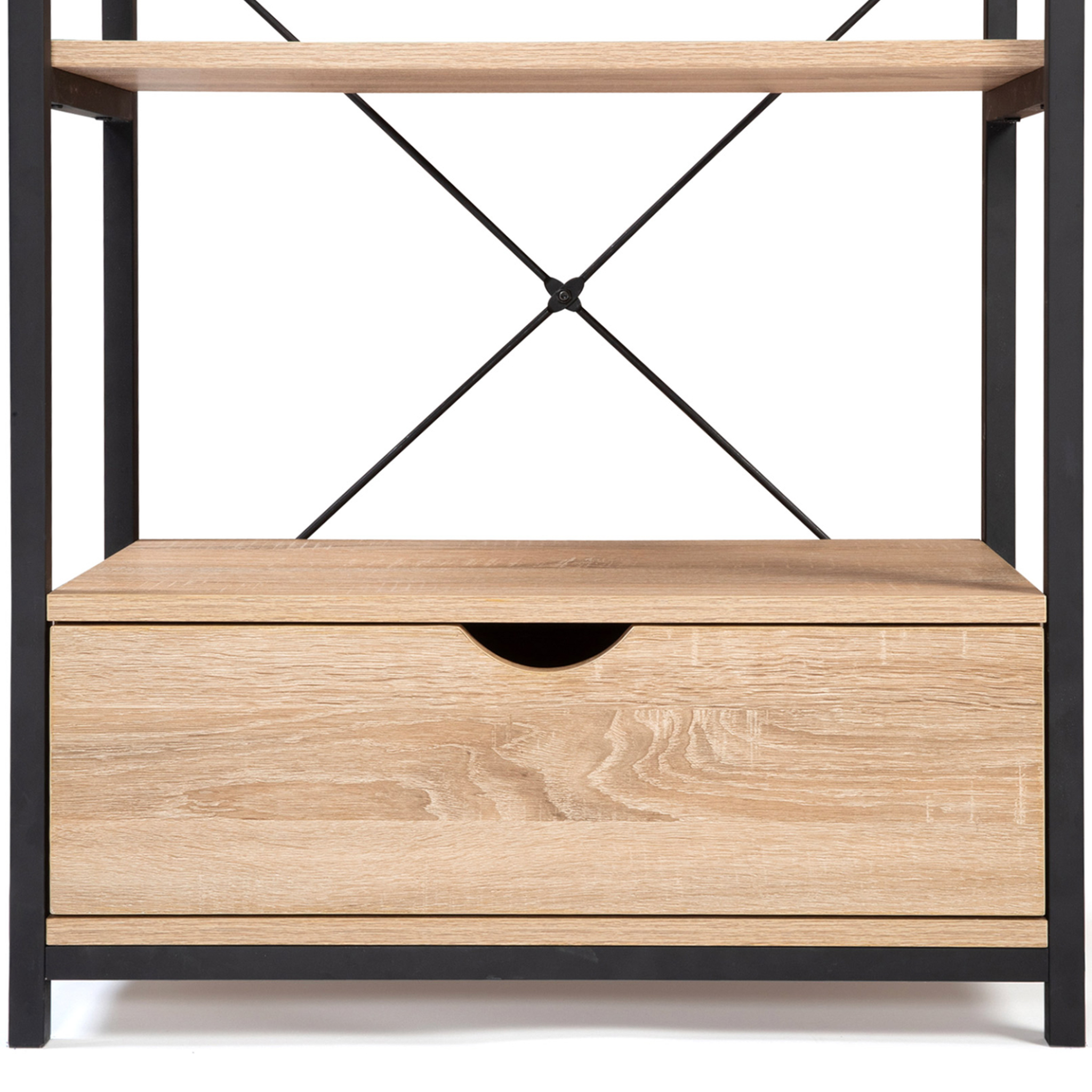 Voir la diapositive 6 : ID MARKET Etagère 5 niveaux avec tiroir detroit design industriel 170 cm