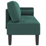 Voir la diapositive 4 : VIDAXL Chaise longue avec coussins vert fonce velours