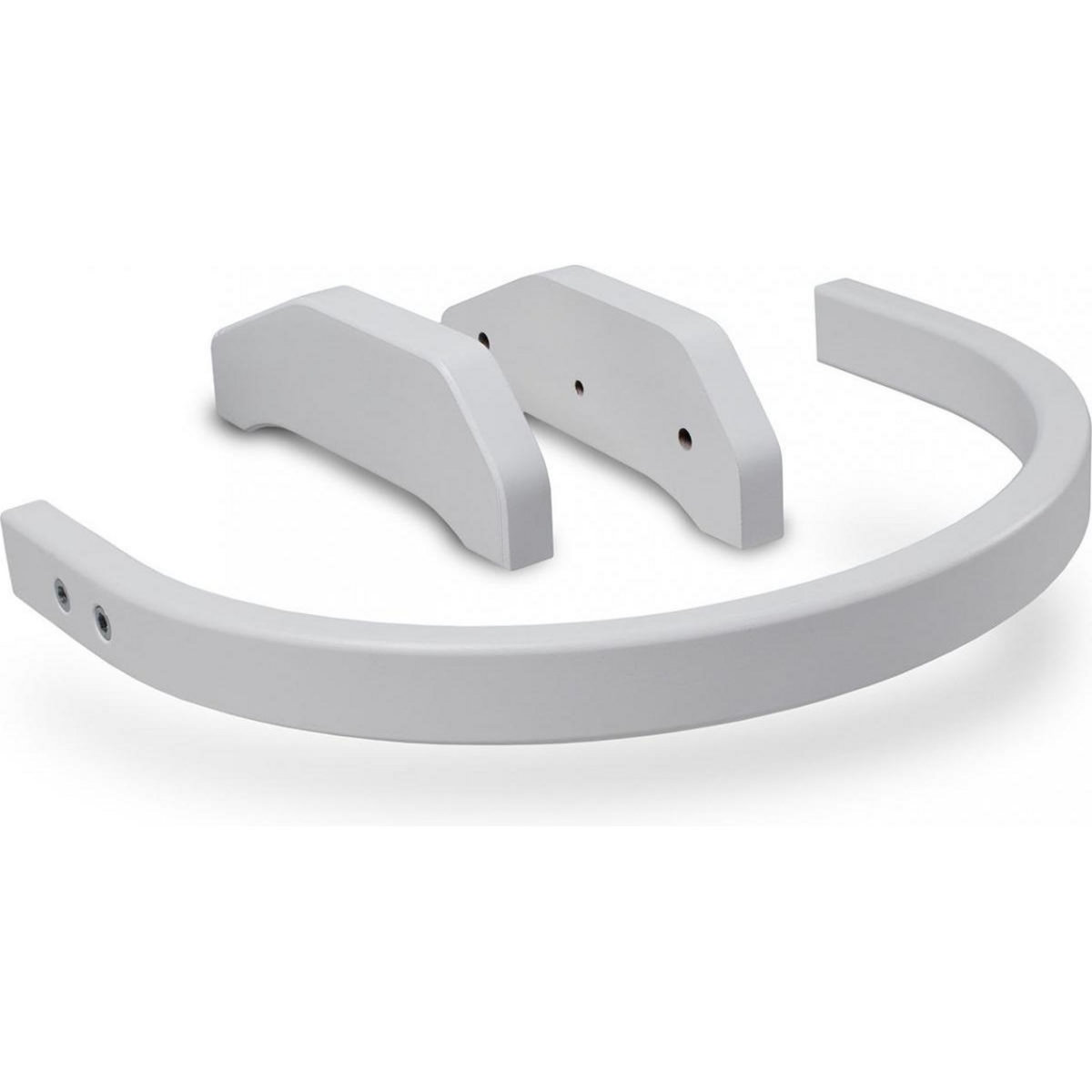 TISSI Chaise haute avec attache bébé et barreau de securité blanc