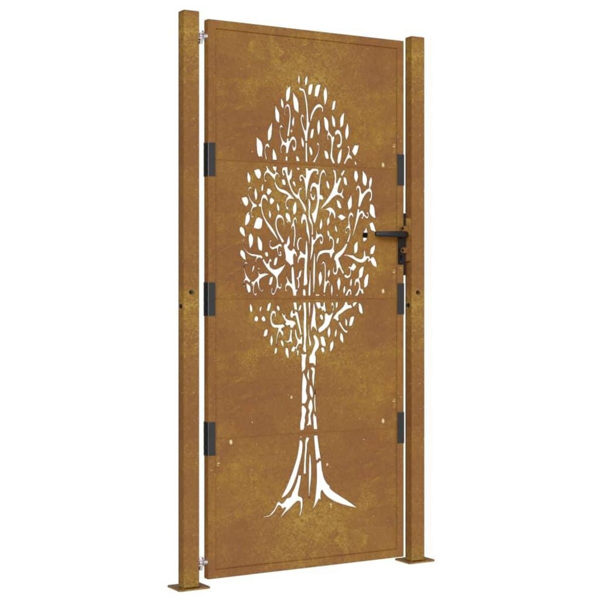 VIDAXL Portail de jardin 105x180 cm acier corten conception de l'arbre