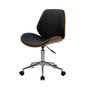 Voir la diapositive 1 : Rendez vous déco Chaise de bureau pivotante en bois en PU noir-Archie