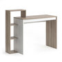 Voir la diapositive 2 : TOILINUX Bureau au design scandinave Isidor - L. 110 x H. 91 cm - Couleur bois et blanc