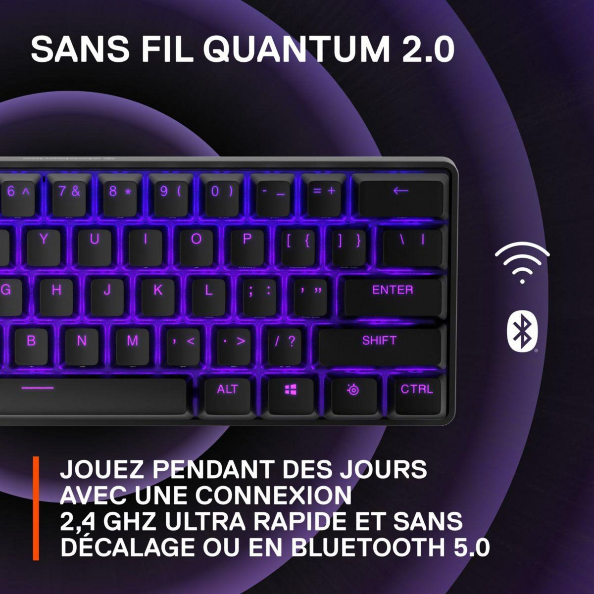 STEEL SERIES Clavier gamer sans fil APEX PRO MINI WIRELESS FR