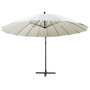 Voir la diapositive 2 : VIDAXL Parasol suspendu avec poteau en aluminium Blanc 3 m