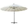 Voir la diapositive 2 : VIDAXL Parasol suspendu avec poteau en aluminium Blanc 3 m
