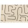 Voir la diapositive 2 : Paris Prix Plaid en Coton  Courbes  130x180cm Blanc