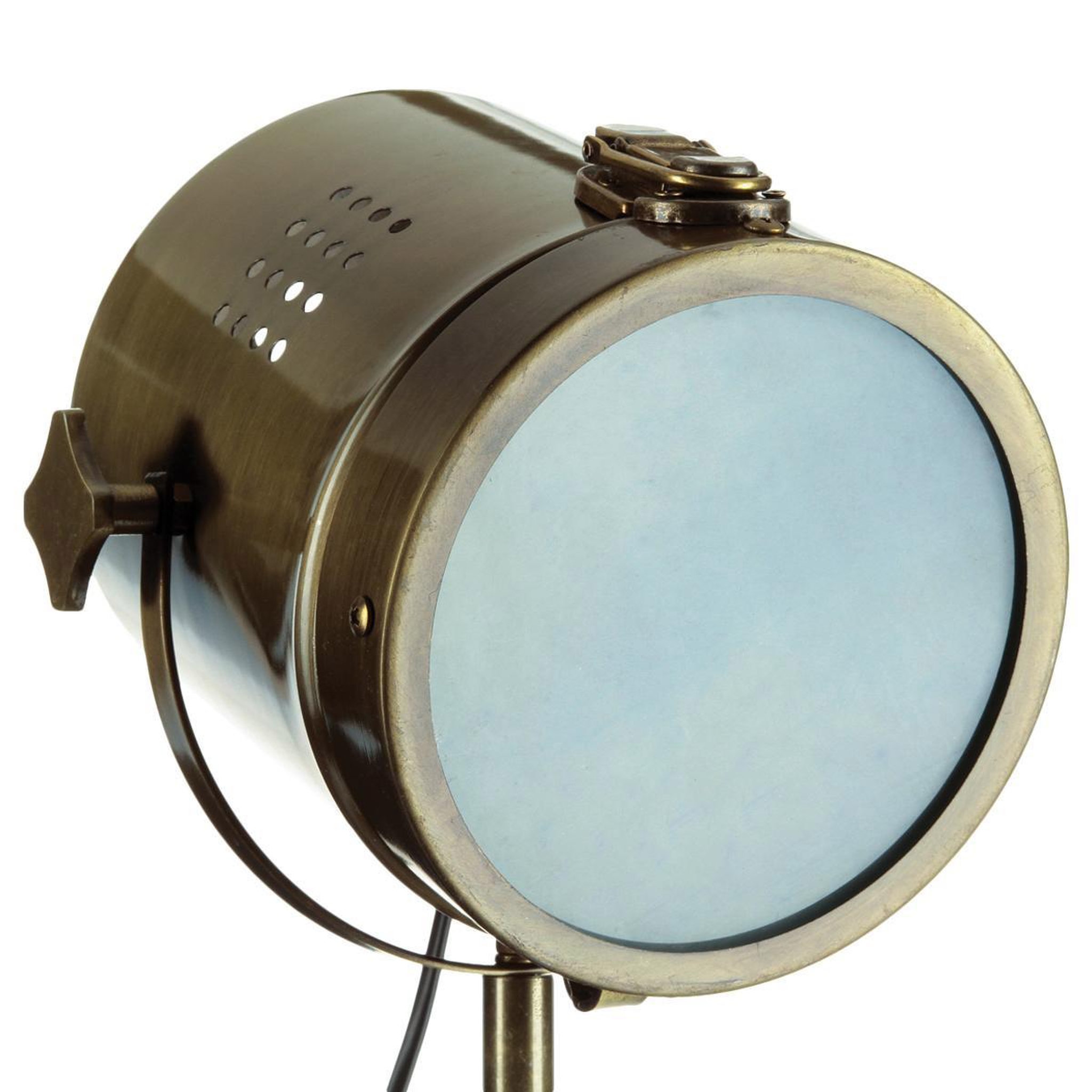 Voir la diapositive 4 : ATMOSPHERA Lampe en métal & bois  ébor  68cm or