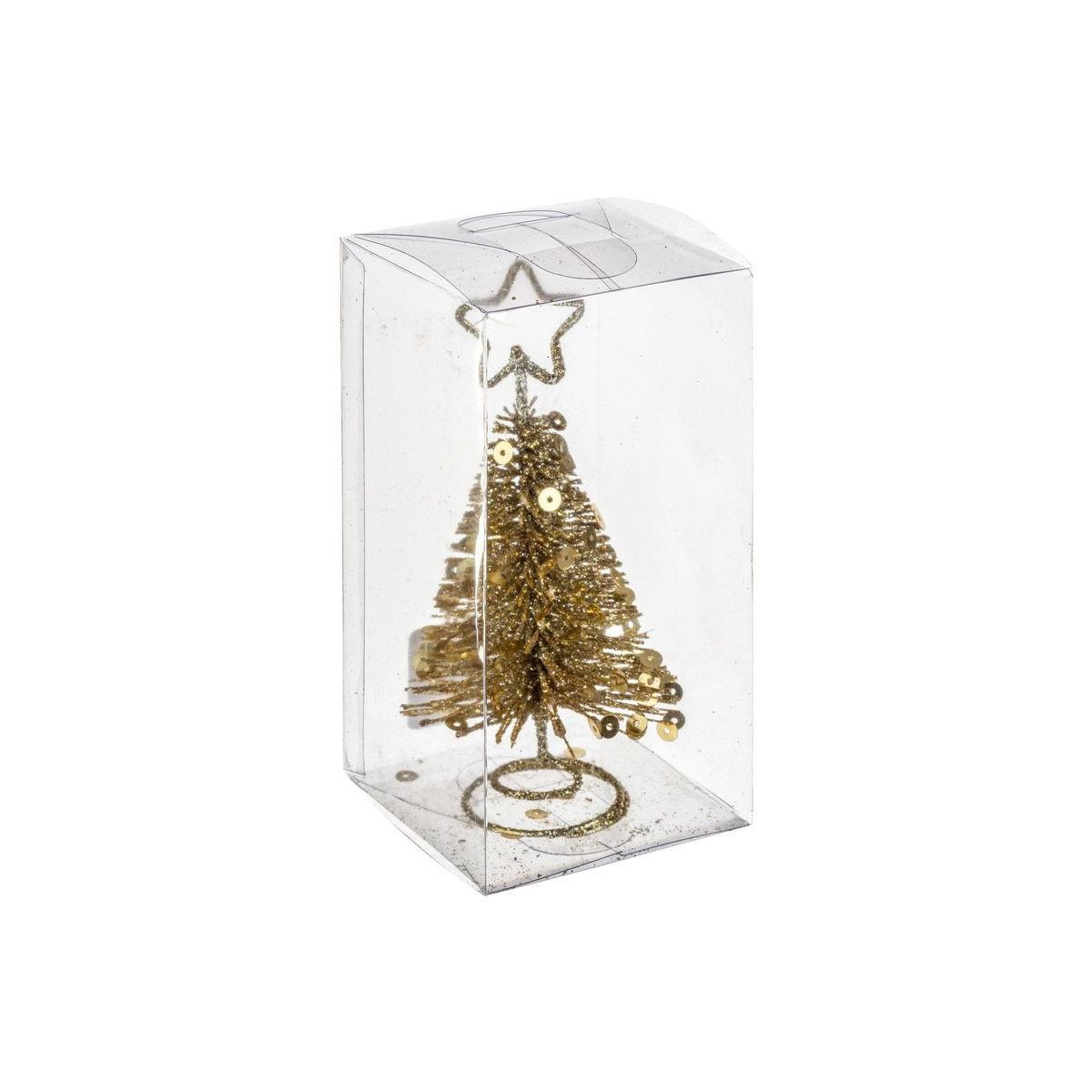 Voir la diapositive 2 : FEERIC LIGHT & CHRISTMAS Cavalier de table sapin  colorama  10cm or