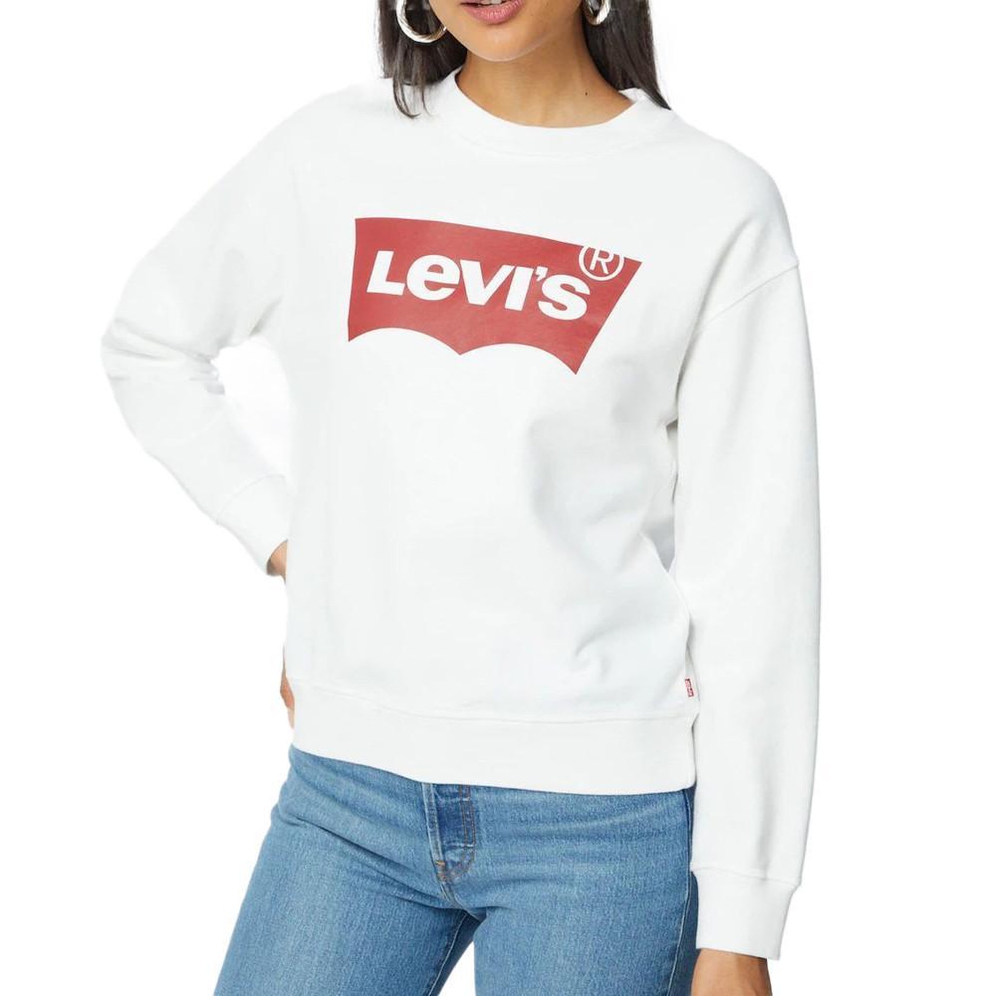 Voir la diapositive 1 : Levi's Sweat Blanc Femme Levis Graphic Standard Crew