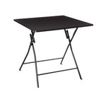 FIVE Table d'appoint pliable en métal pour 4 personnes - Noir
