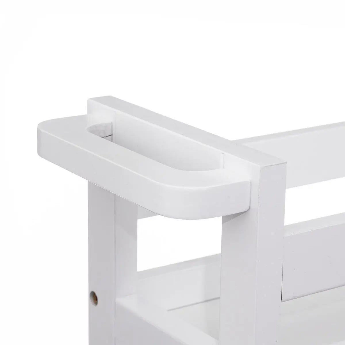 FIVE Desserte de Cuisine  3 Niveaux  75cm Blanc Coton