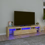 Voir la diapositive 1 : VIDAXL Meuble TV avec lumieres LED Chene sonoma 200x36,5x40 cm