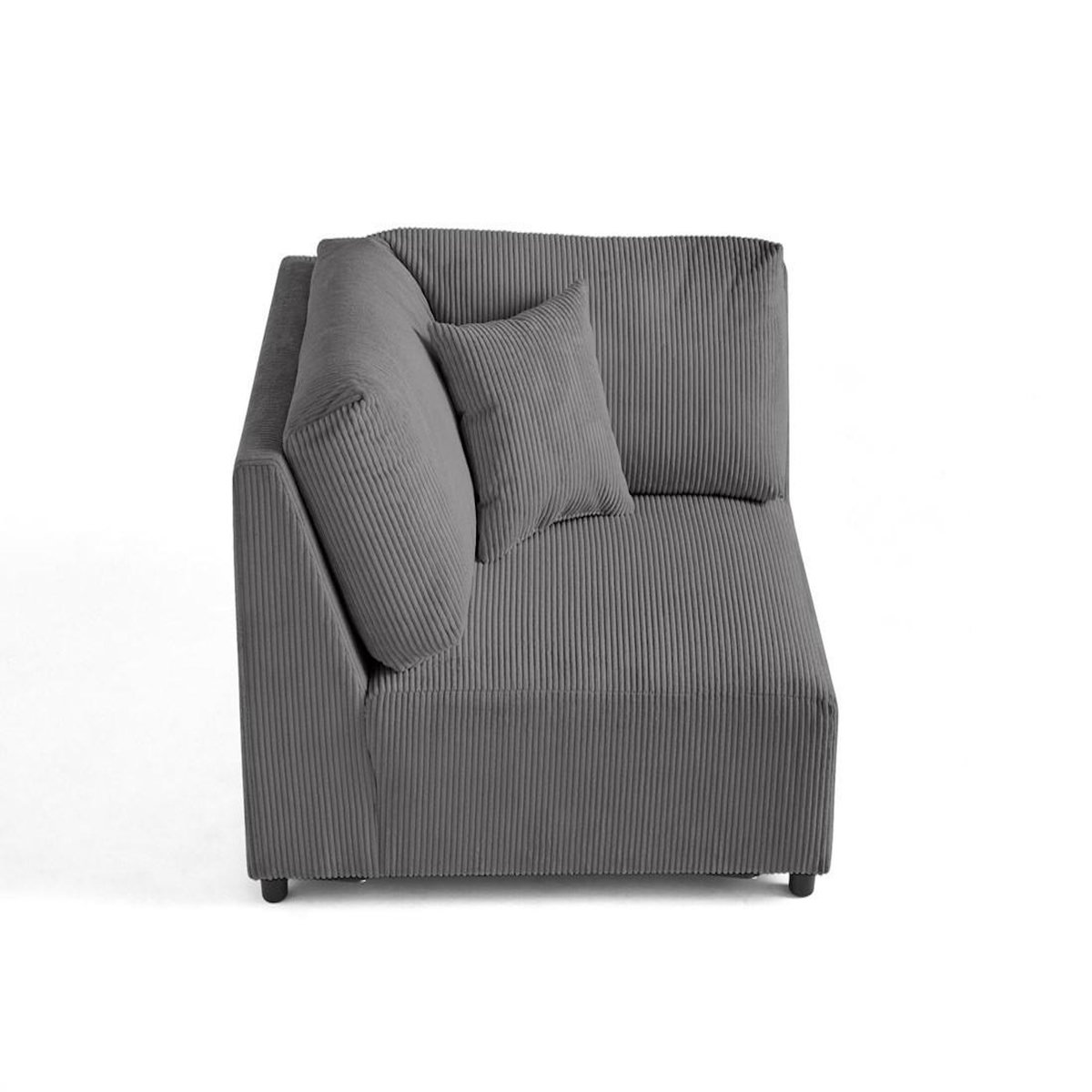 LISA DESIGN Garance - module d'assise d'angle réversible - en velours côtelé