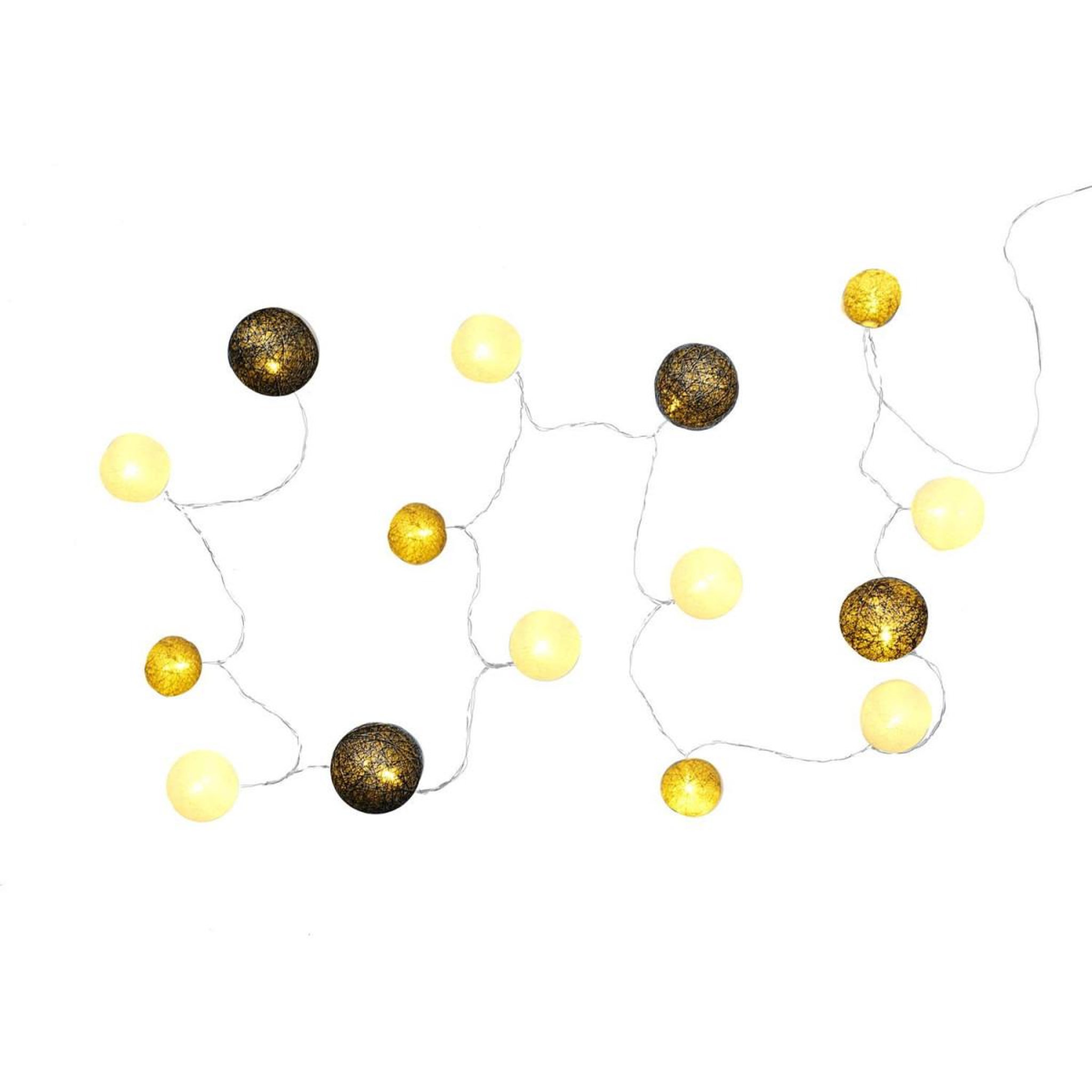 Voir la diapositive 2 : The Home Deco Factory Guirlande lumineuse led  boule  360cm gris