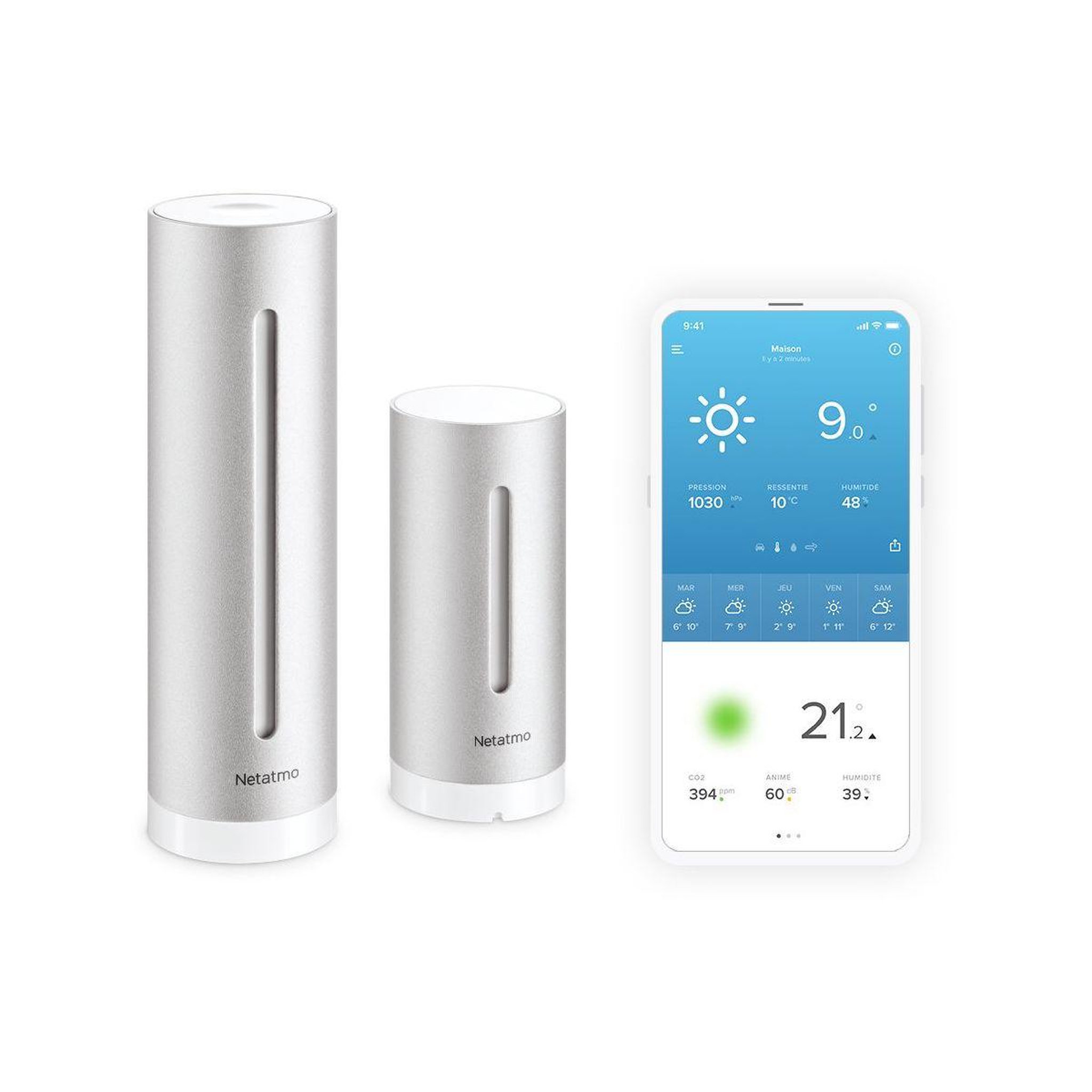 Voir la diapositive 2 : NETATMO Station météo connectée & mesure du Co2