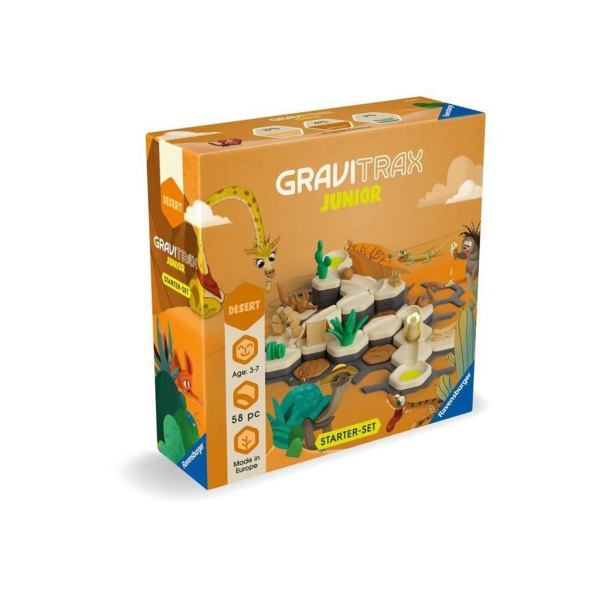 RAVENSBURGER GraviTrax Junior - RAVENSBURGER - Starter Set S Desert - 59 pieces - Pour enfants de 3 ans et plus