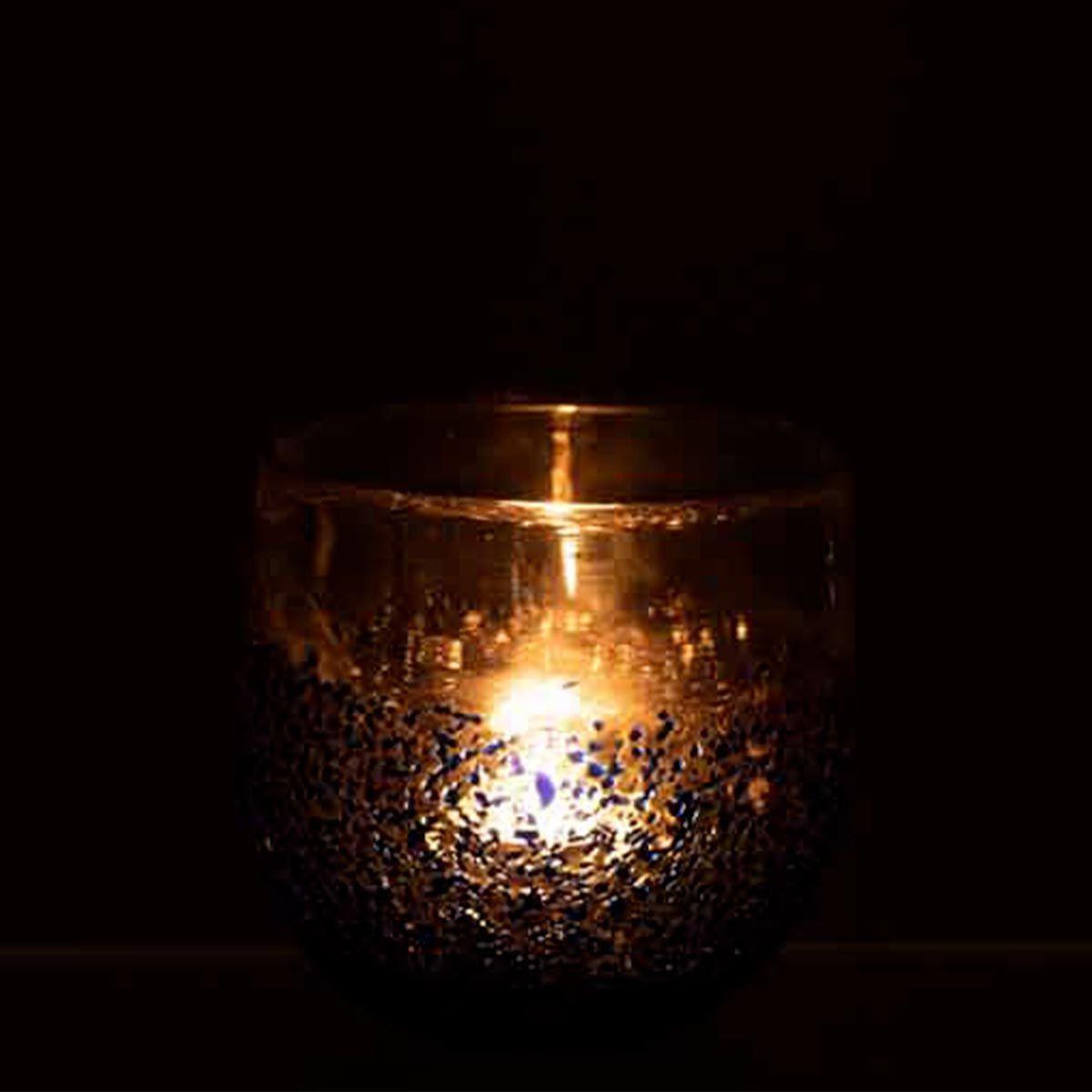 Voir la diapositive 3 : J-LINE Photophore Design en Verre  Santorini  10cm Bleu