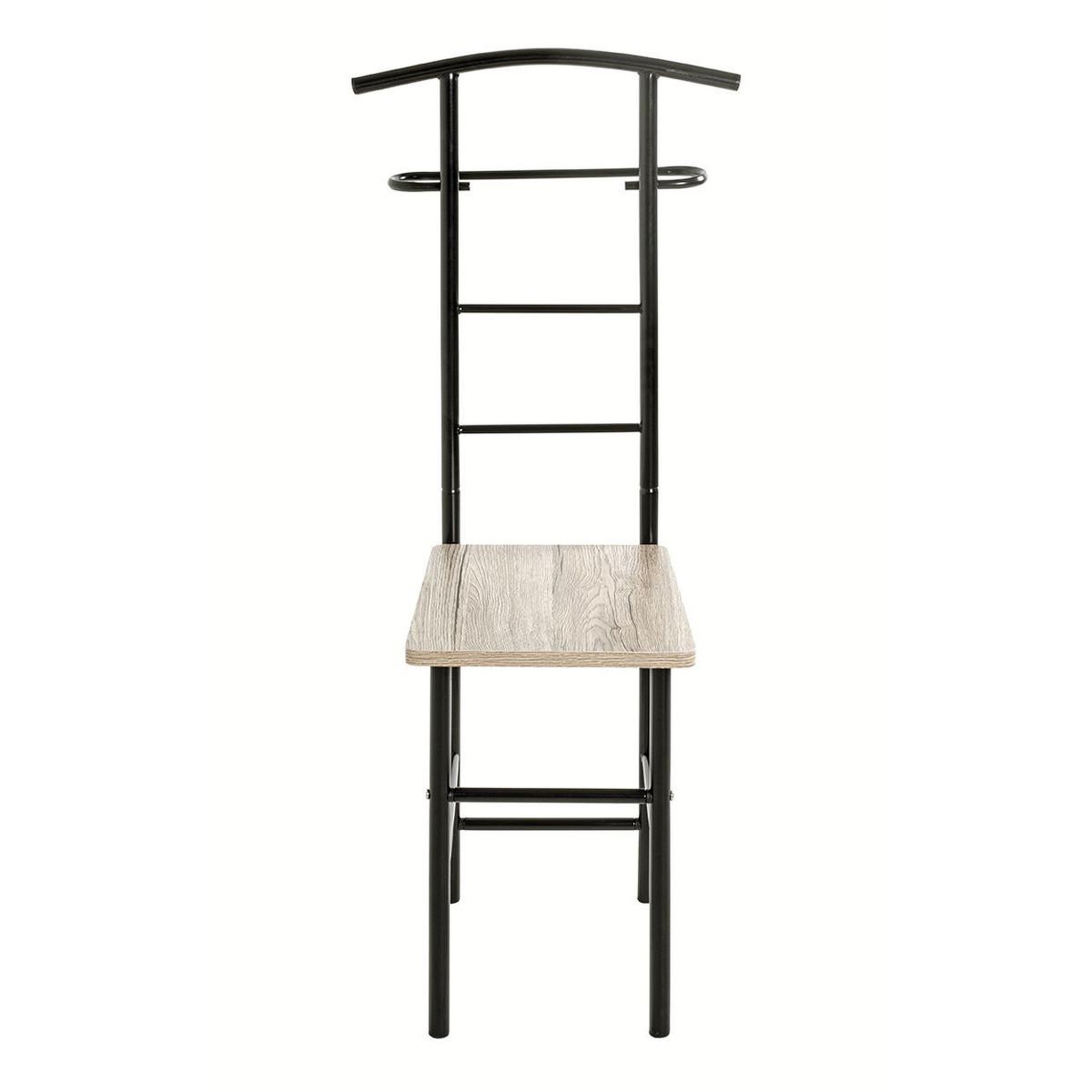 Voir la diapositive 2 : Paris Prix Valet de chambre  chaise  109cm noir & naturel