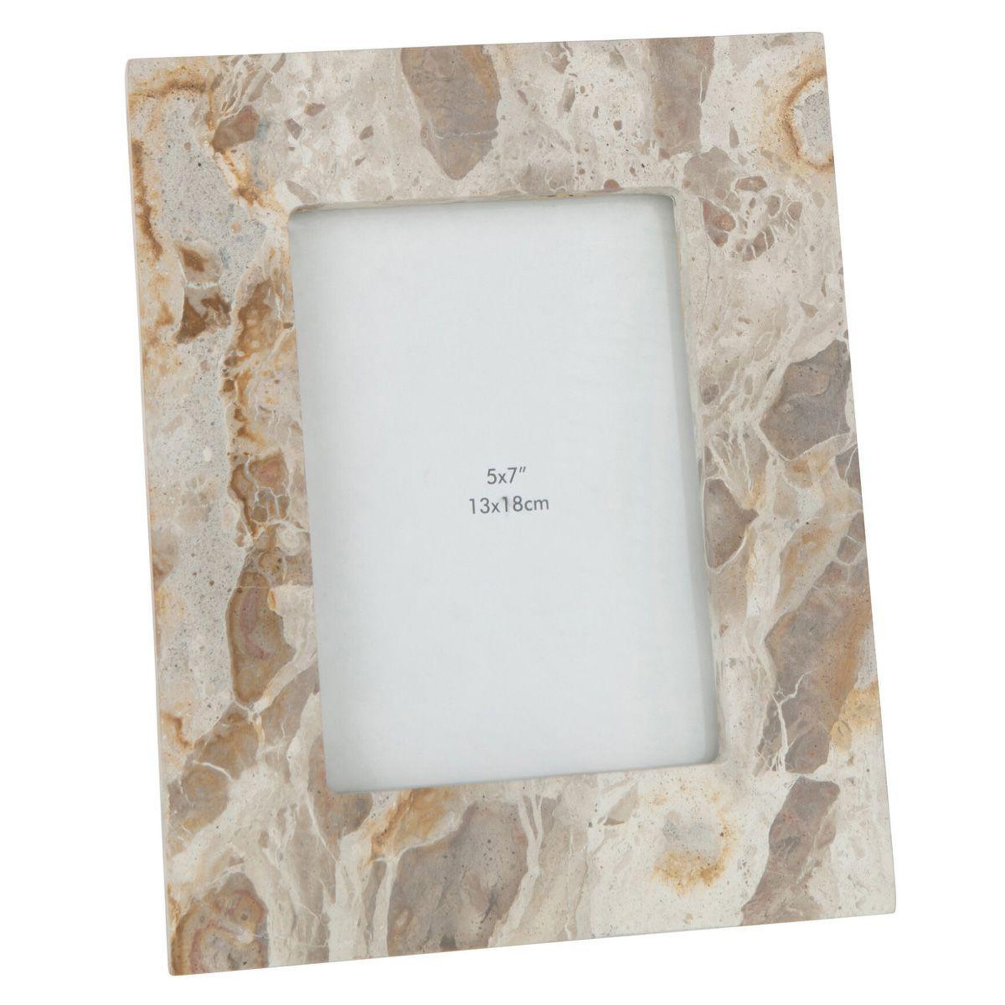 J-LINE Cadre Photo Déco  Marbre  13x18cm Beige