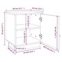 Voir la diapositive 6 : VIDAXL Tables de chevet 2 pcs 40x34x45 cm Bois de pin massif