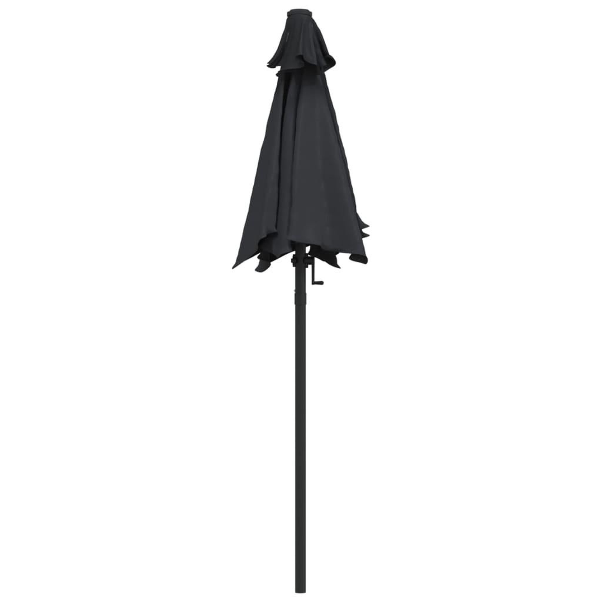 Voir la diapositive 4 : VIDAXL Parasol Noir 200x224 cm Aluminium