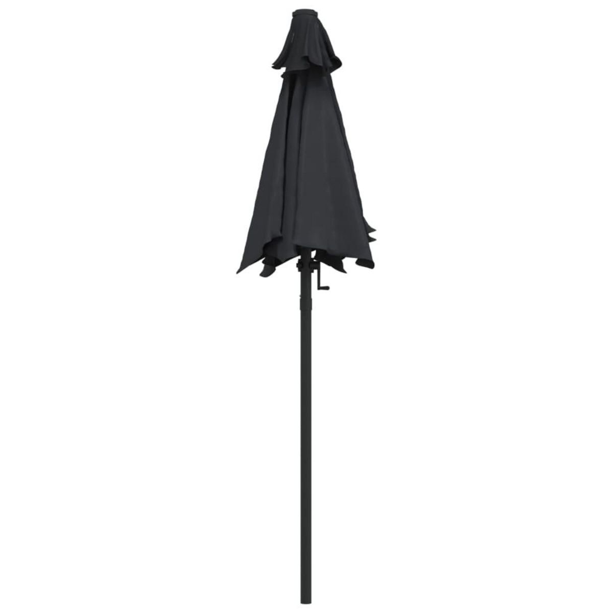 VIDAXL Parasol Noir 200x224 cm Aluminium