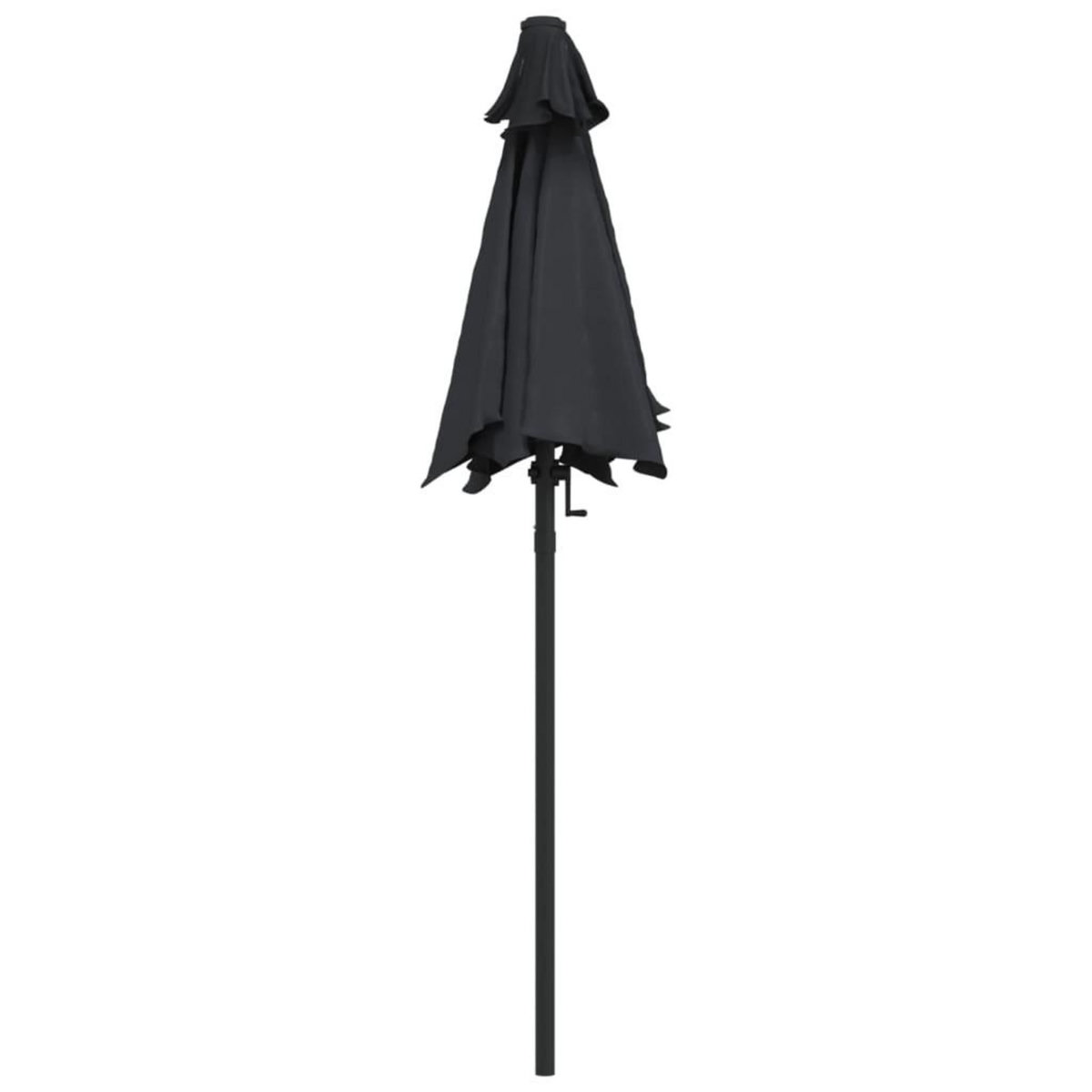 VIDAXL Parasol Noir 200x224 cm Aluminium