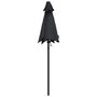 Voir la diapositive 4 : VIDAXL Parasol Noir 200x224 cm Aluminium