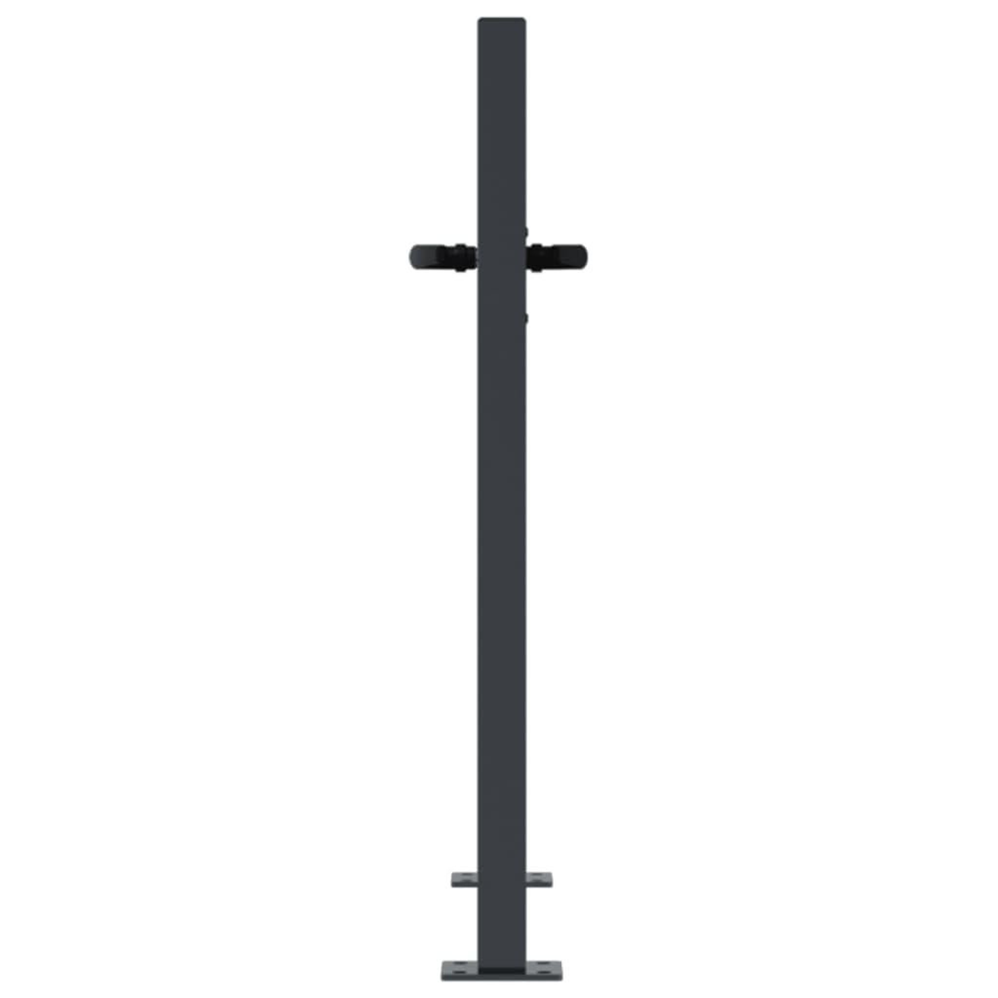 Voir la diapositive 5 : VIDAXL Portail de jardin anthracite 105x105 cm acier design de bambou