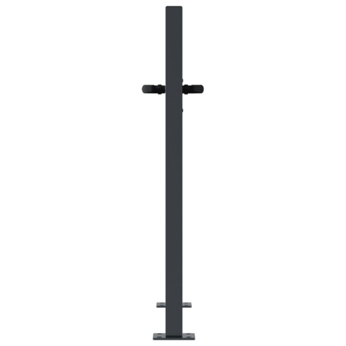 VIDAXL Portail de jardin anthracite 105x105 cm acier design de bambou