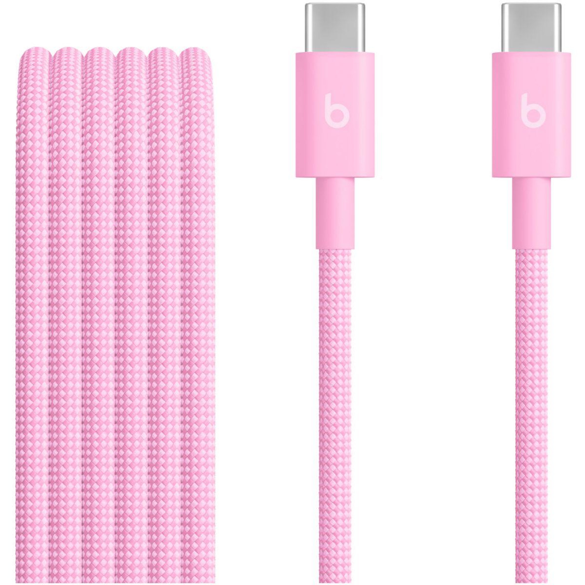 BEATS Câble usb-c vers usb-c 1.5m tisse rose neon