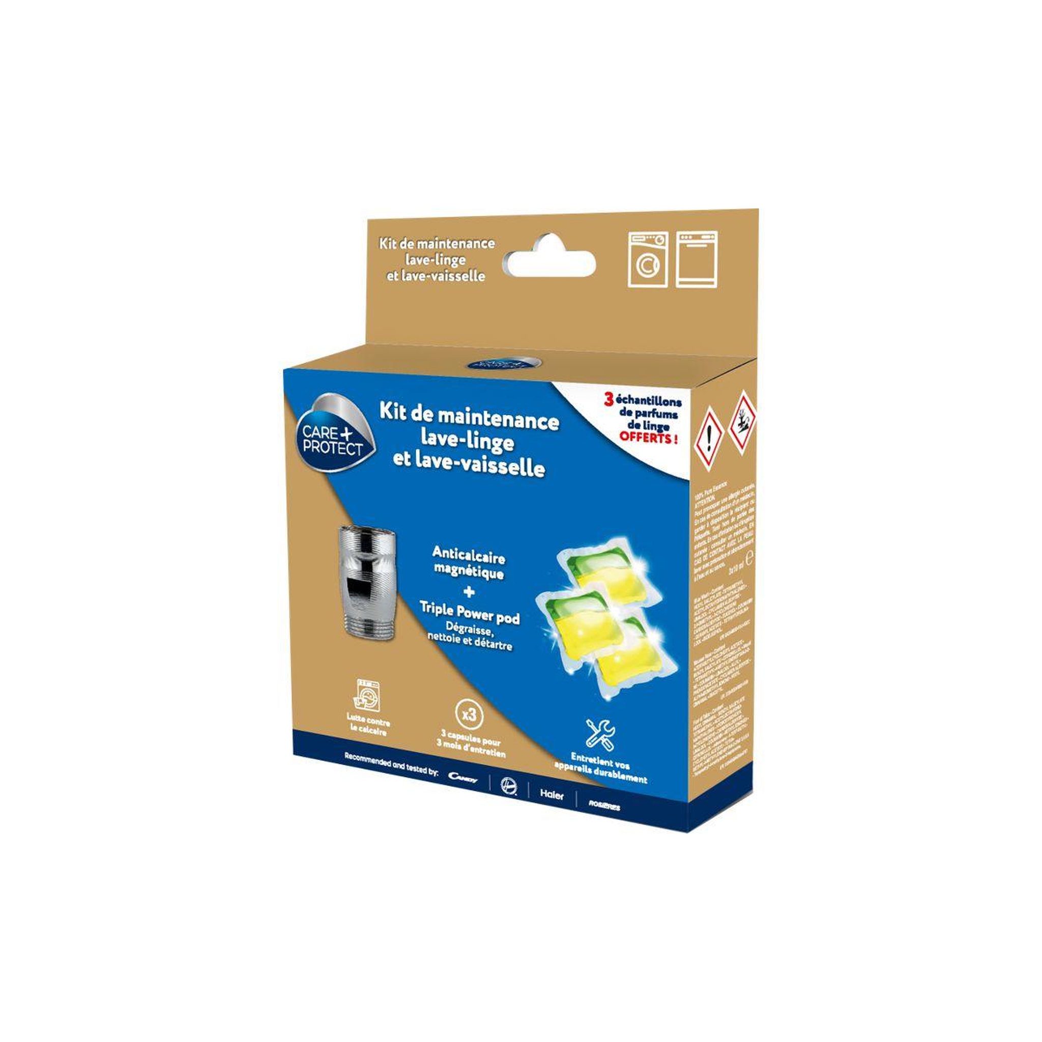 Voir la diapositive 2 : CARE PROTECT Kit de maintenance détartrant lavage