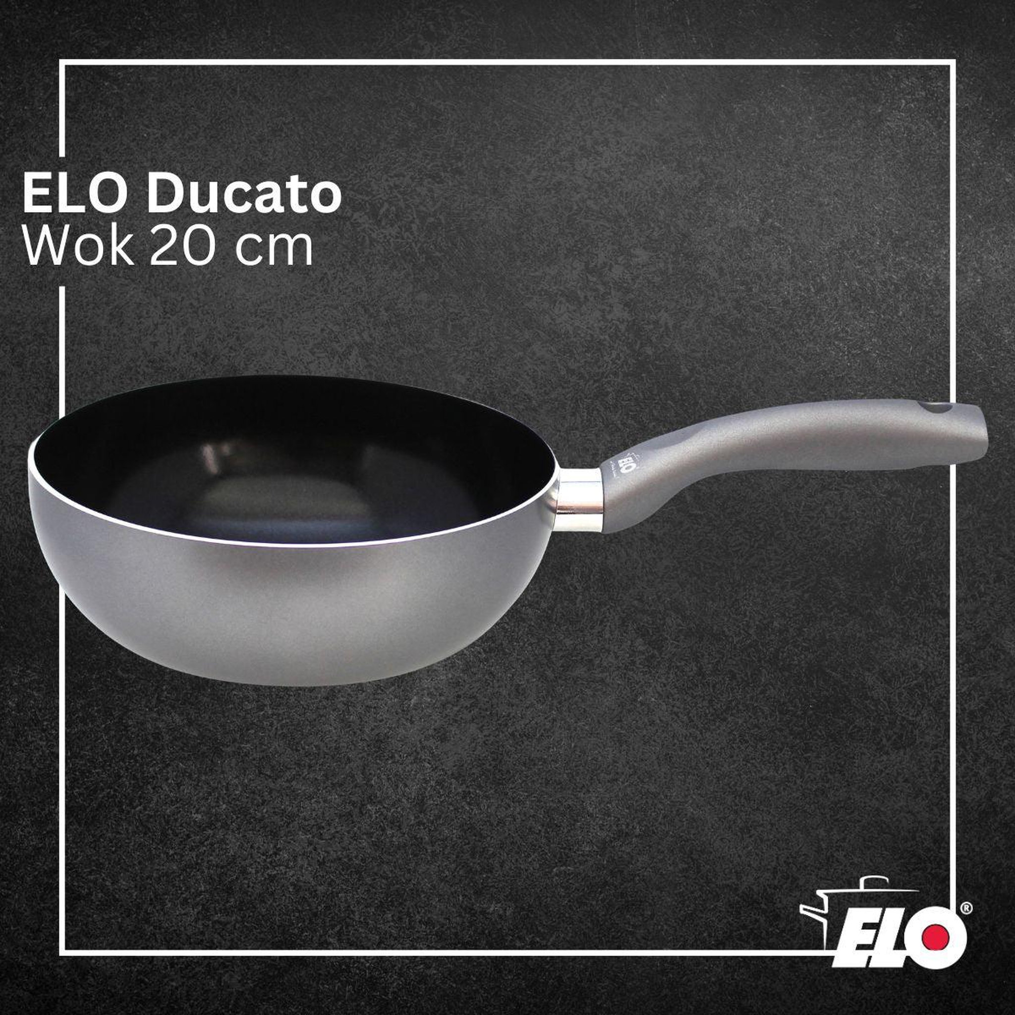 Voir la diapositive 3 : ELO Wok 20 cm antiadhésif sans pfas elo ducato