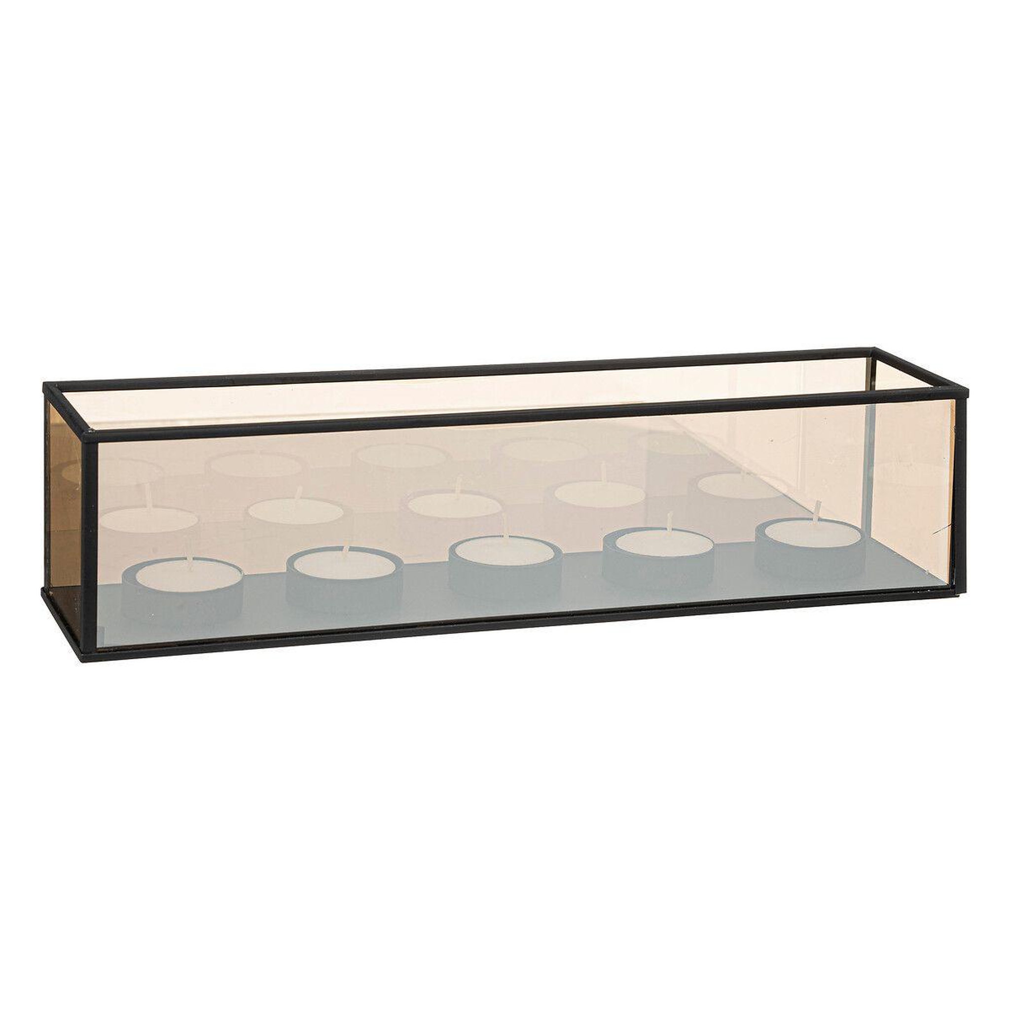 ATMOSPHERA Photophore déco 5 bougies  infini  34cm noir