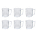 SECRET DE GOURMET Lot de 6 Mugs en Verre  Julie  32cl Transparent