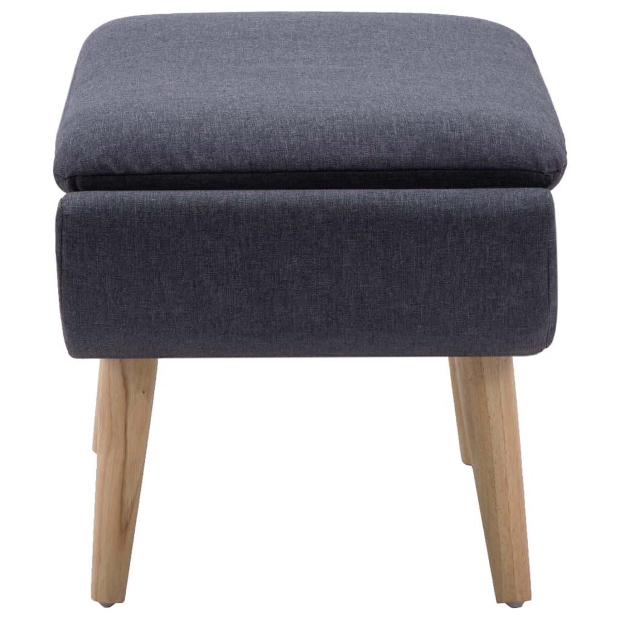 Voir la diapositive 3 : VIDAXL Repose-pied Tapisserie en tissu 73 x 43 x 42 cm Gris fonce