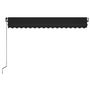 Voir la diapositive 4 : VIDAXL Auvent manuel retractable avec LED 450x350 cm Anthracite