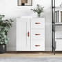 Voir la diapositive 1 : VIDAXL Buffet Blanc brillant 69,5x34x90 cm Bois d'ingenierie
