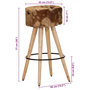 Voir la diapositive 6 : VIDAXL Tabourets de bar lot de 2 cuir veritable et bois de manguier