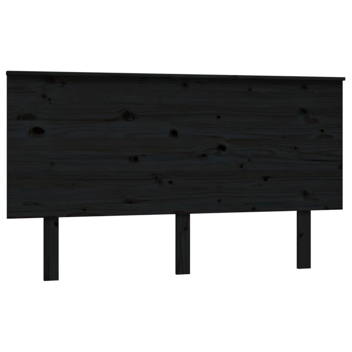 VIDAXL Tete de lit Noir 144x6x82,5 cm Bois massif de pin