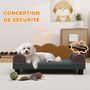 Voir la diapositive 4 : PAWHUT Canapé chien lit pour chien chat design contemporain coquillage dim. 66L x 42l x 28,5H cm gris