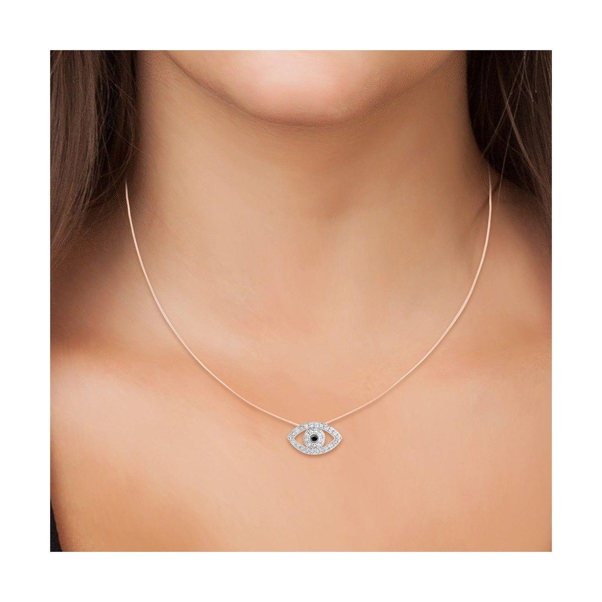 Voir la diapositive 2 : SC CRYSTAL Collier nylon par SC Crystal orné de Cristaux scintillants