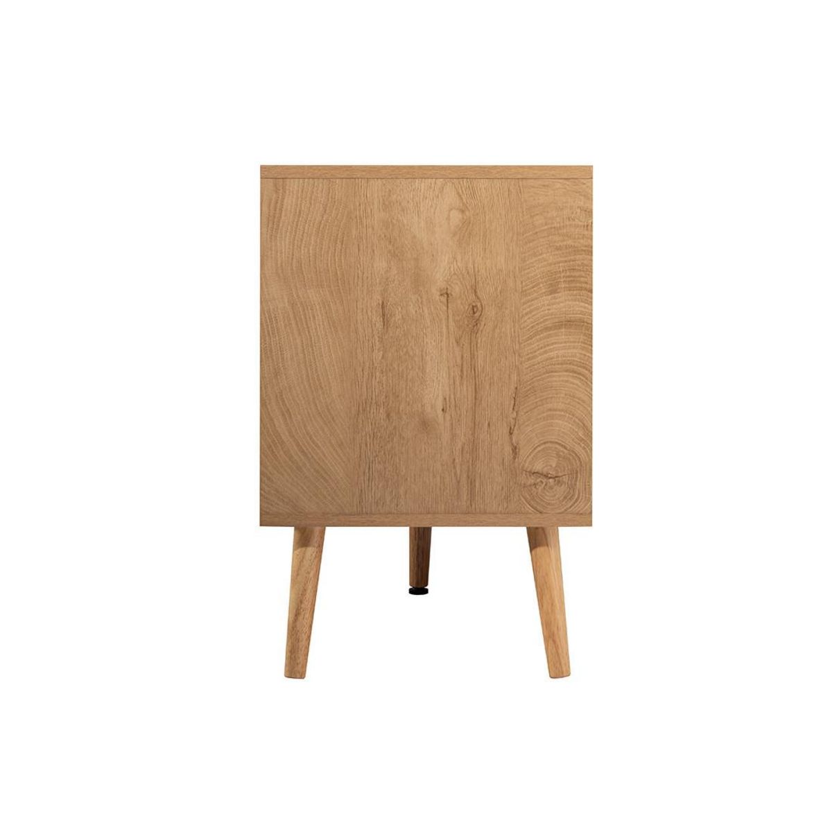 BEST MOBILIER Goto - meuble tv - effet bois et cannage - 167 cm