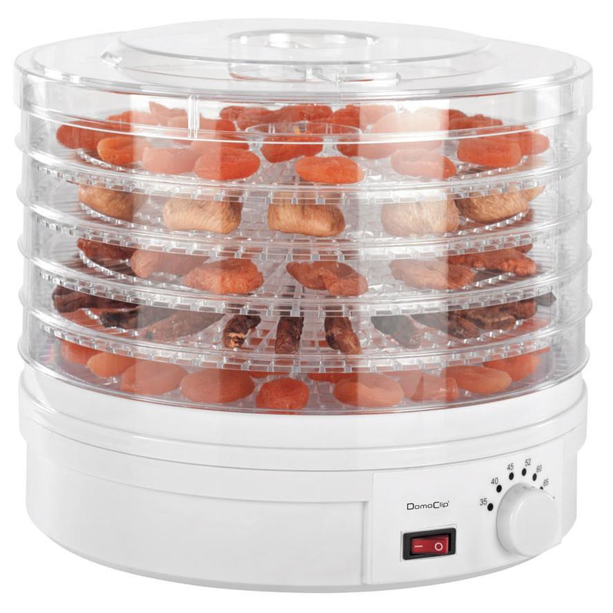 DOMOCLIP Déshydrateur fruits et légumes 5 plateaux 245w - dom202