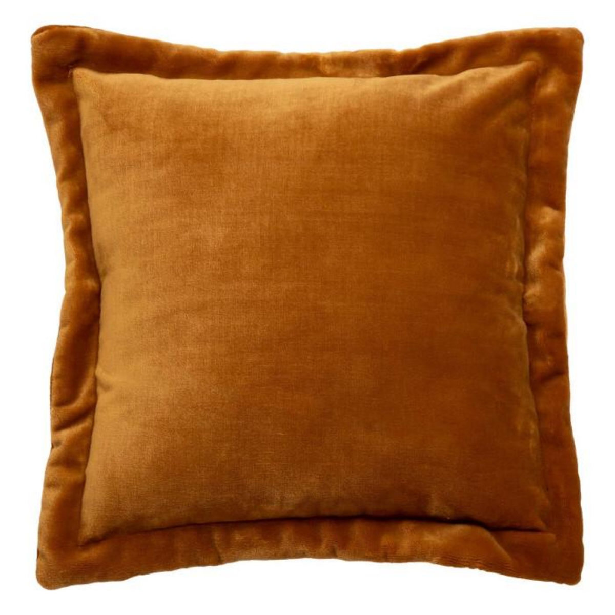 ATMOSPHERA Coussin Déco Flanelle  Cuddly  53x53cm Jaune Cumin
