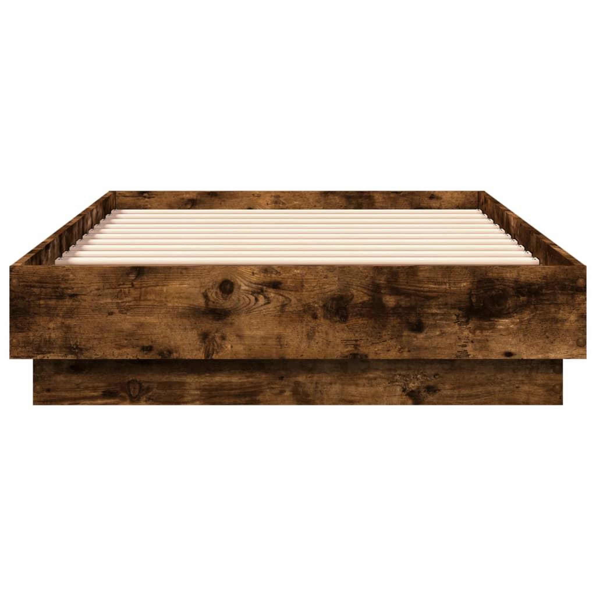 Voir la diapositive 4 : VIDAXL Cadre de lit sans matelas chene fume 75x190cm bois d'ingenierie
