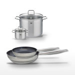 ELO Lot Poêles 24/28 cm Elo Profi Therm Platinum et Faitouts 16/26 cm